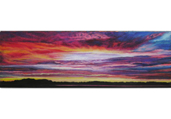 Beach Night Oil Pastel Thumbnail