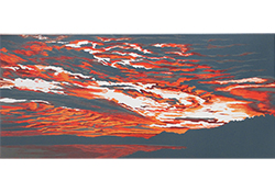 orange swirl woodcut print thumbnail
