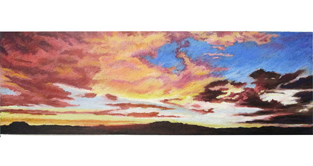 yellow wing oil pastel thumbnail